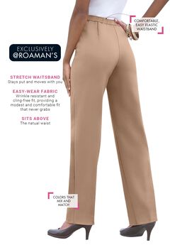 Plus Size Classic Bend Over® Structured Straight Leg Pull-On Pant
