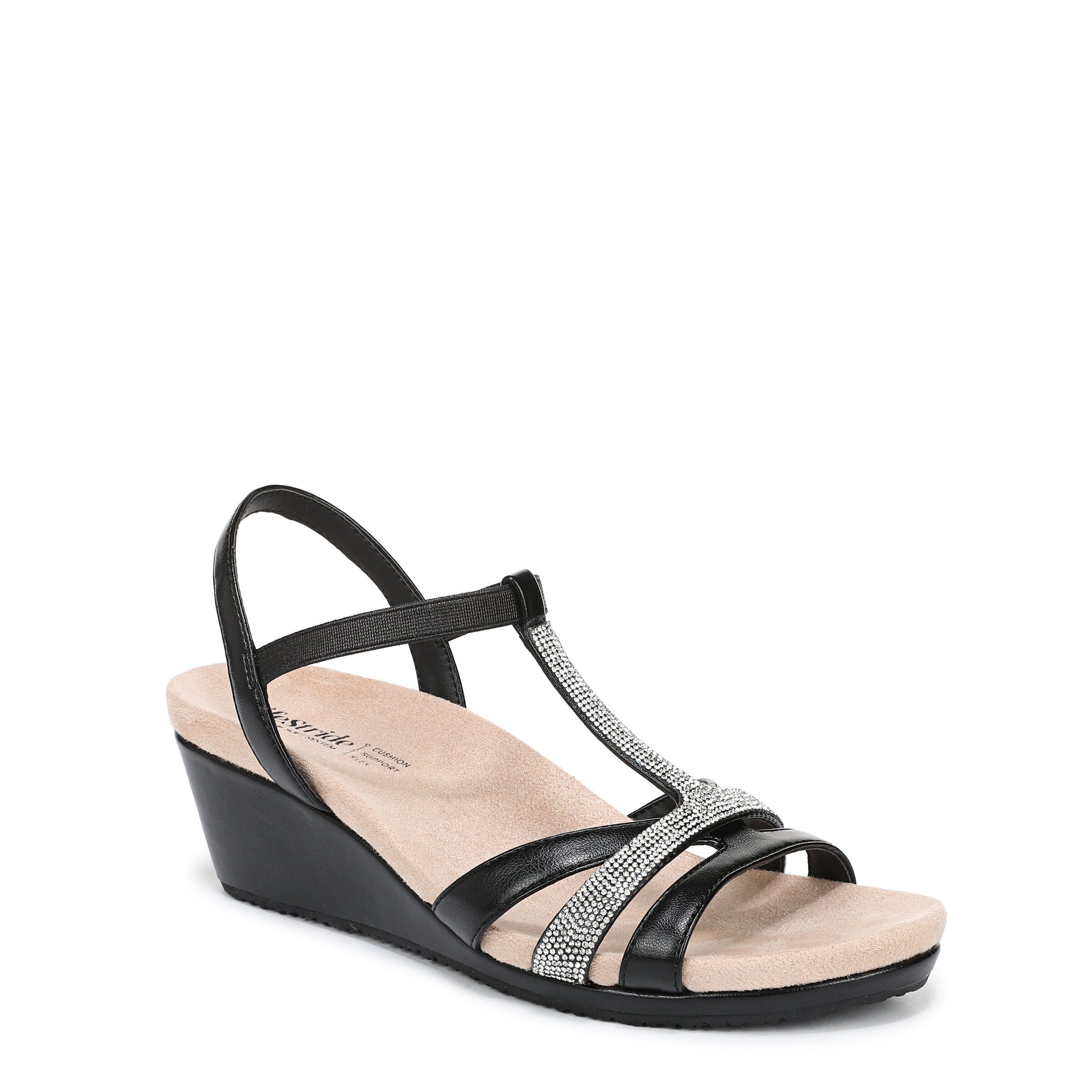Mimosa Wedge Sandal, BLACK, hi-res image number 0