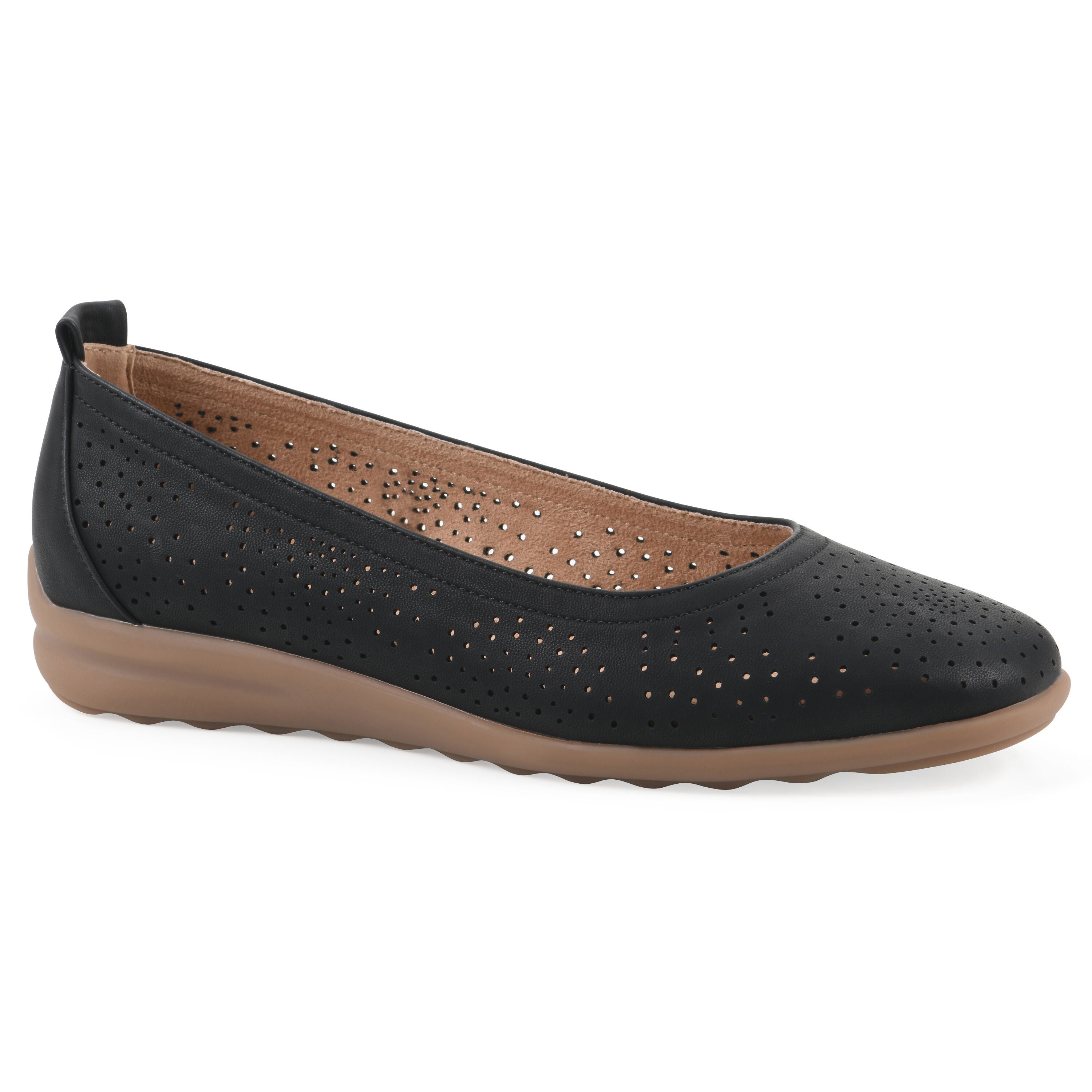 Cortney Ballet Flat, BLACK SMOOTH, hi-res image number 0