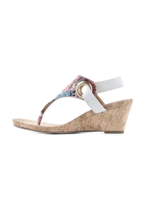 White Mountain Aida Cork Wedge Sandal, , alternate image number null