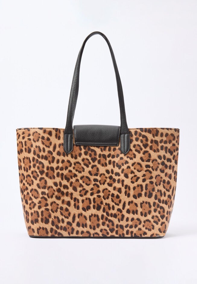 Animal Print Tote Bag, ANIMAL, on-hover image number null