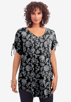 Ruched Sleeve Ultra Femme Tunic