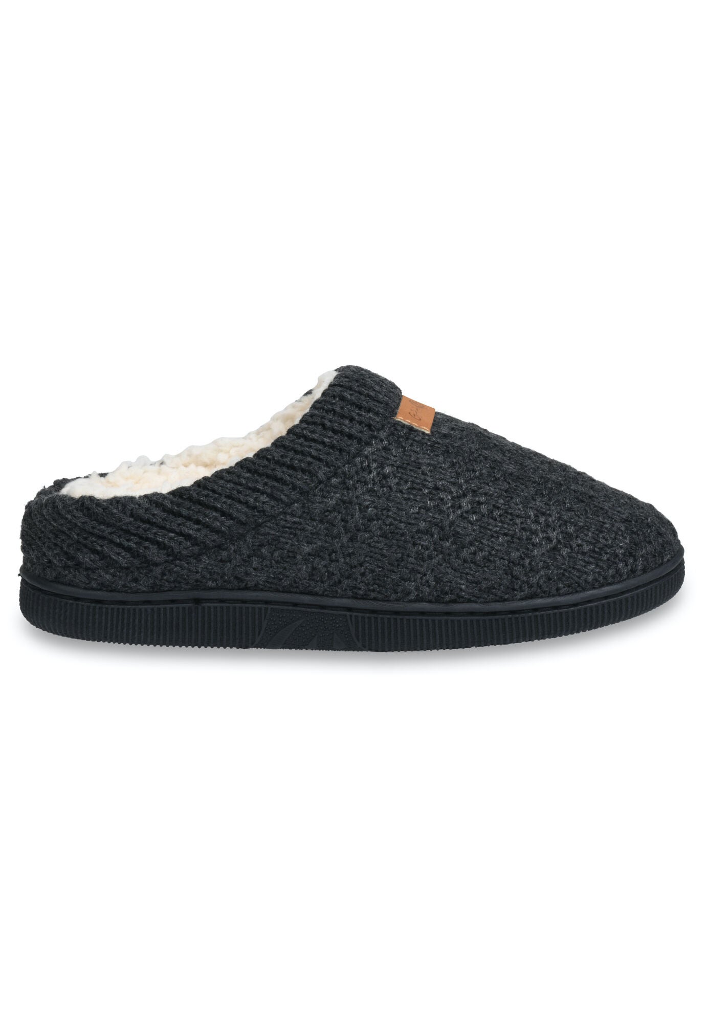 Textured Knit Rib Cuff Clog Slipper Slippers, , alternate image number 2