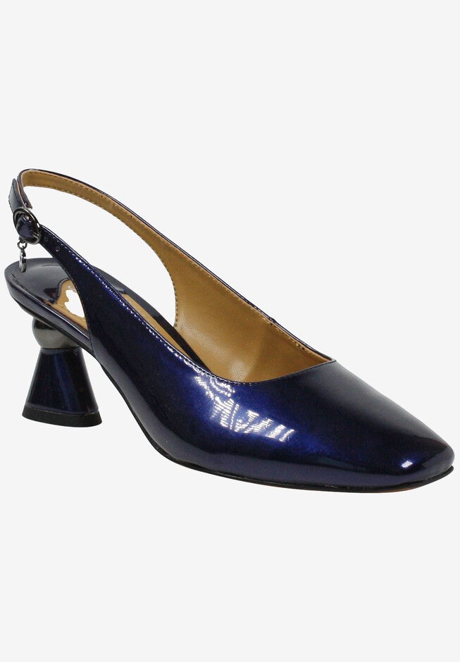 Castelle Slingback, NAVY CRYSTAL PATENT, hi-res image number null