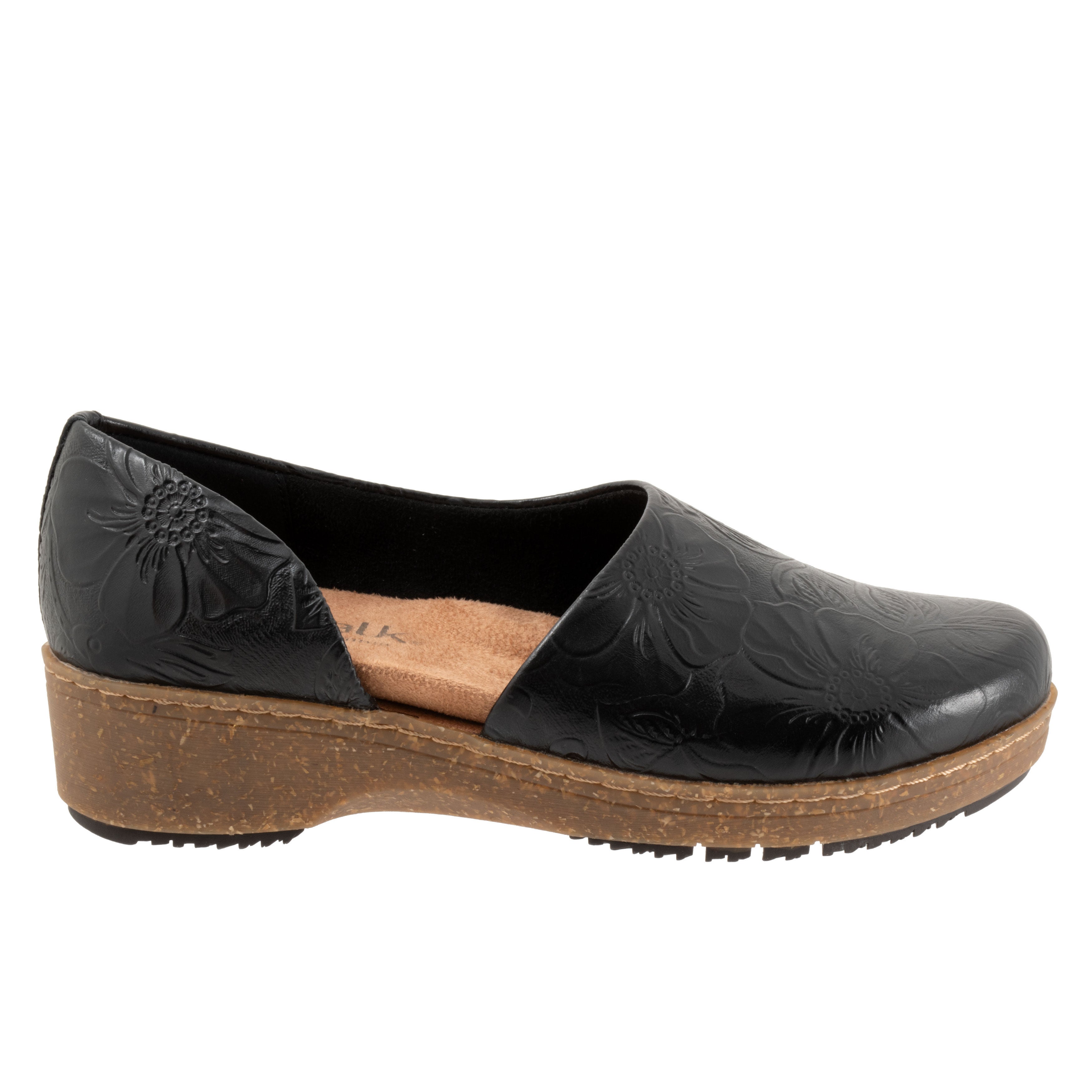 Addie Clog, BLACK FLORAL, alternate image number 4