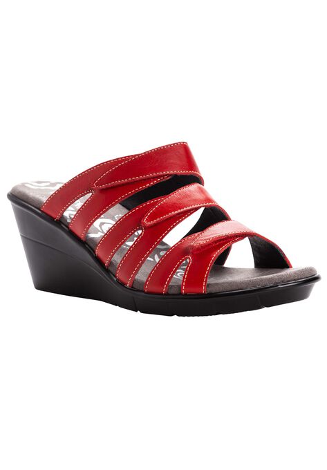 Lexie Wedge Slide Sandal , RED, hi-res image number null