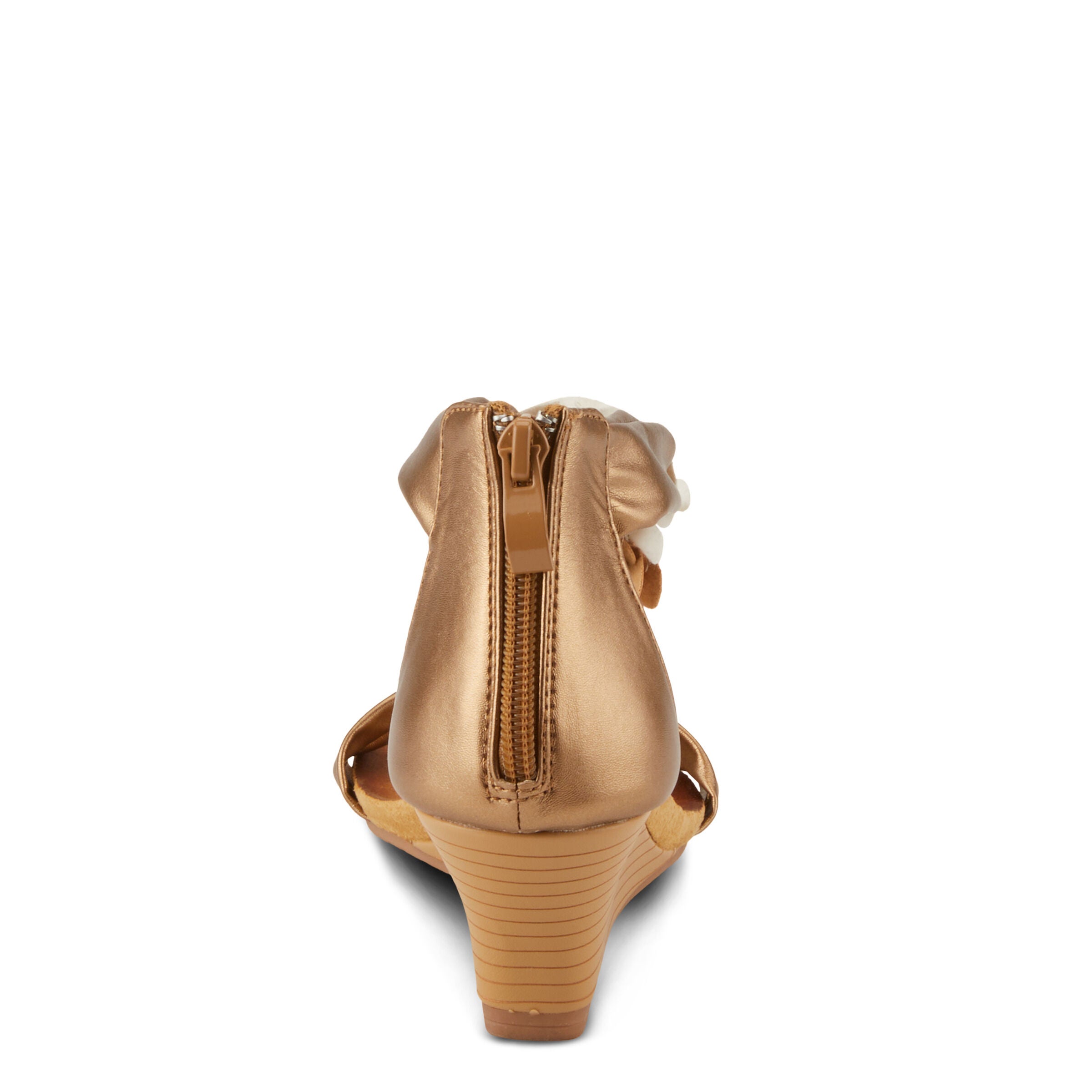 Harlequin Closed Back T-Strap Wedge Sandal, GOLD, alternate image number 4