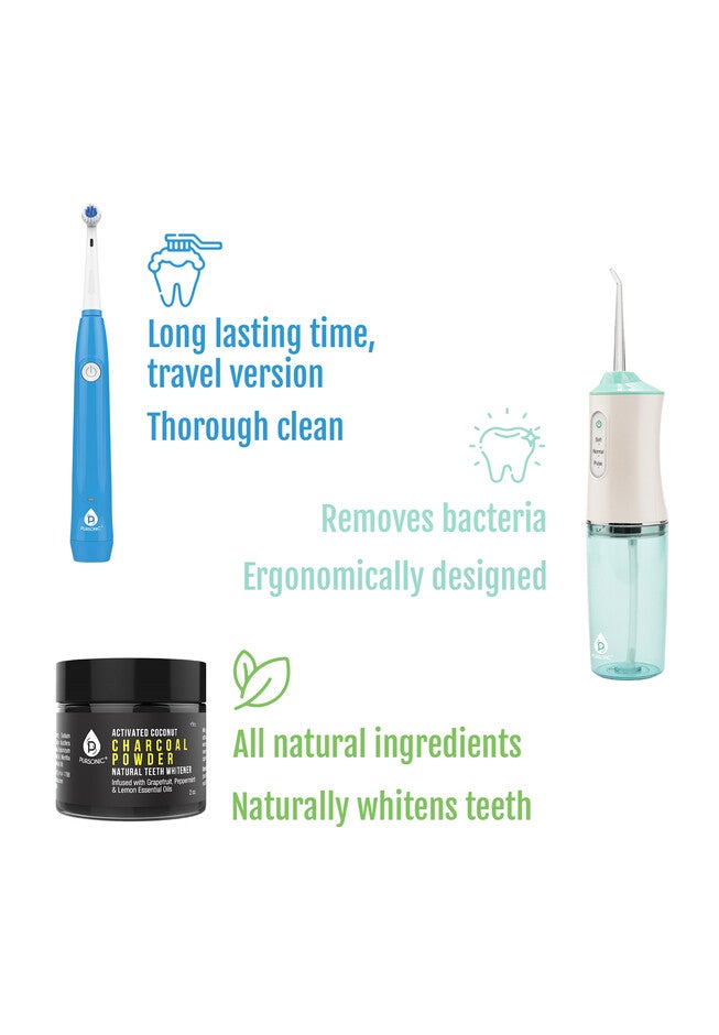 Complete Dental Care Power Pack - Electric Toothbrush, Water Flosser & Whitening Powder, , alternate image number null