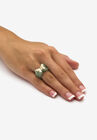 14K Yellow Gold Genuine Green Jade Butterfly Ring, , alternate image number null