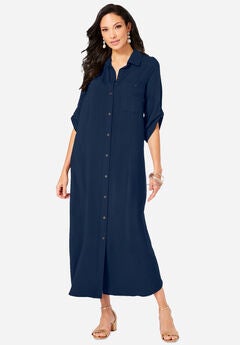 Collared Button Front Dress