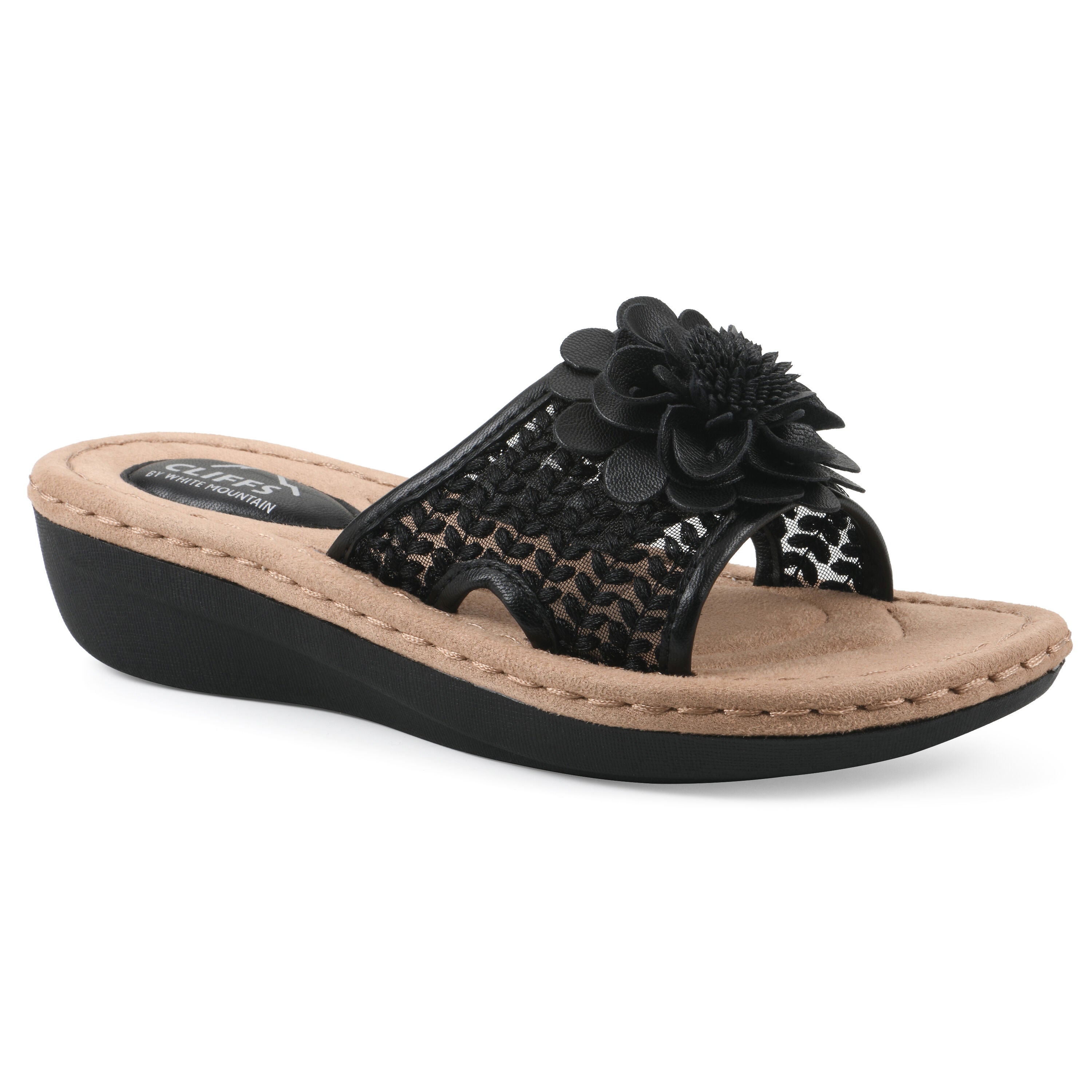 Chill 2 Wedge Slide Sandal, BLACK FABRIC, hi-res image number 0