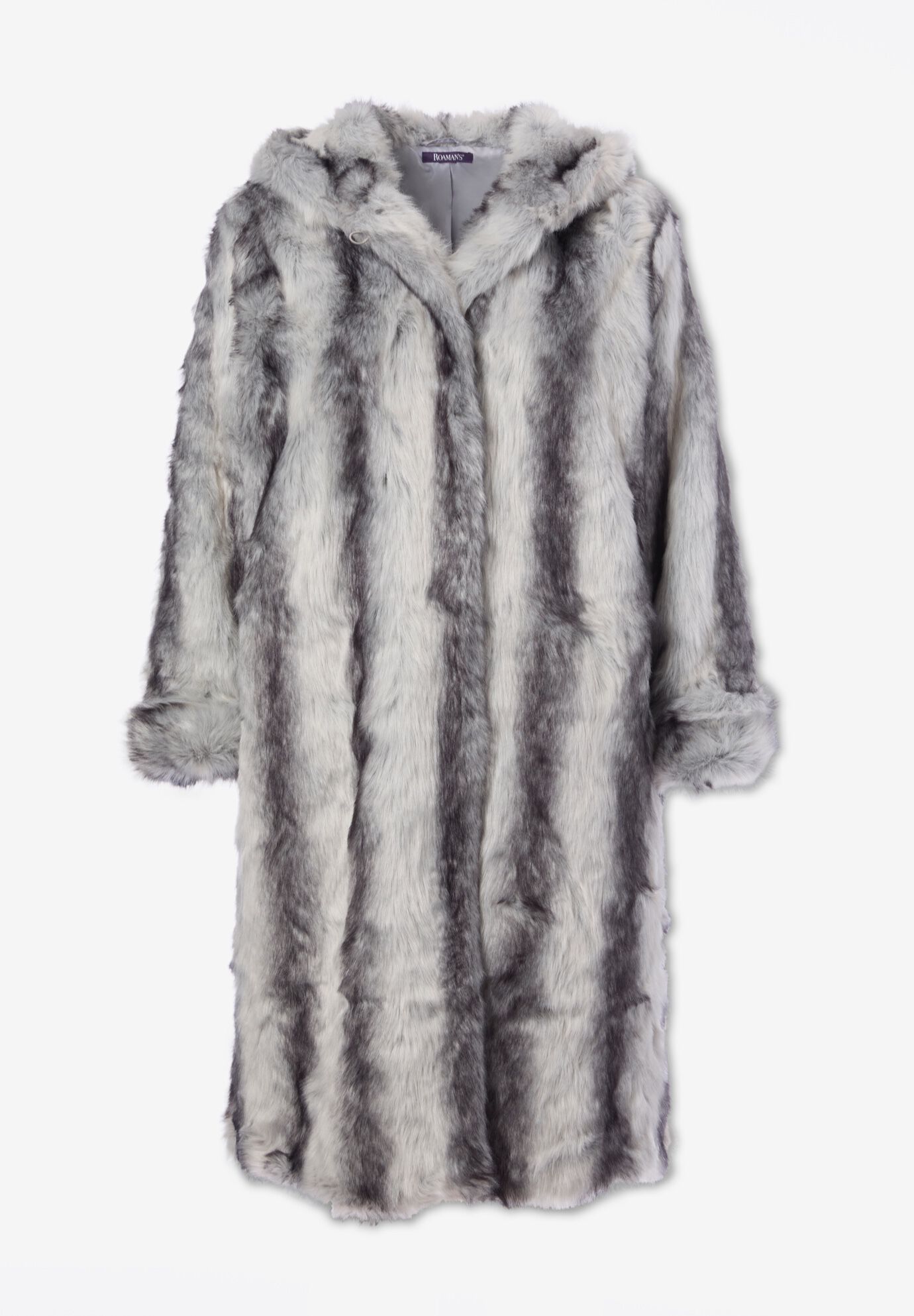 Size 24 faux fur coat discount