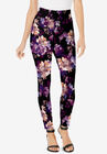 Ankle-Length Performance Legging, BLACK STITCHED FLORAL, hi-res image number null