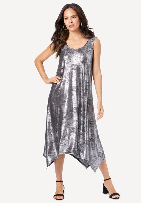 Metallic 2-Piece Jacket Dress, , alternate image number null