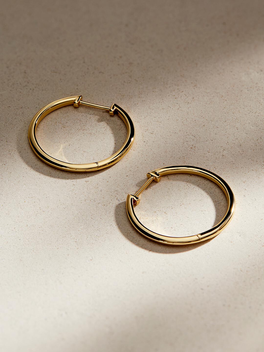 Lo Medium Medium Slim Endless Hoops, GOLD, alternate image number 5