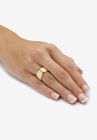 Section Dome Ring And Hoop Earrings Set Goldtone, , alternate image number null