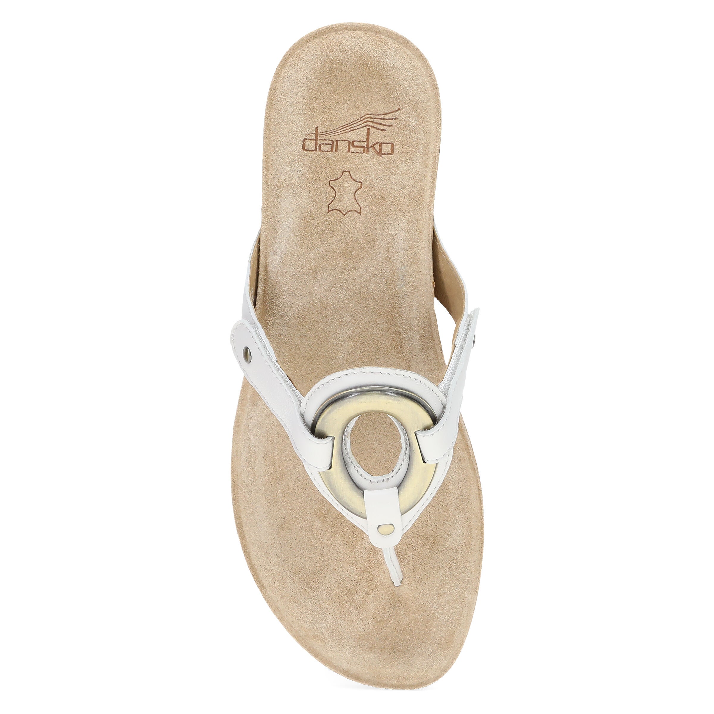 Rosalia Leather Sandal, WHITE, alternate image number 5