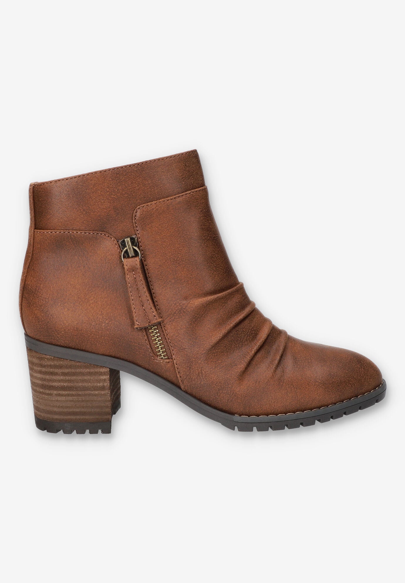 Janita Block Heel Ankle Boot, TAN, alternate image number 2