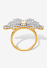 Yellow Gold-Plated Marquise Cut Butterfly Ring, , on-hover image number 1