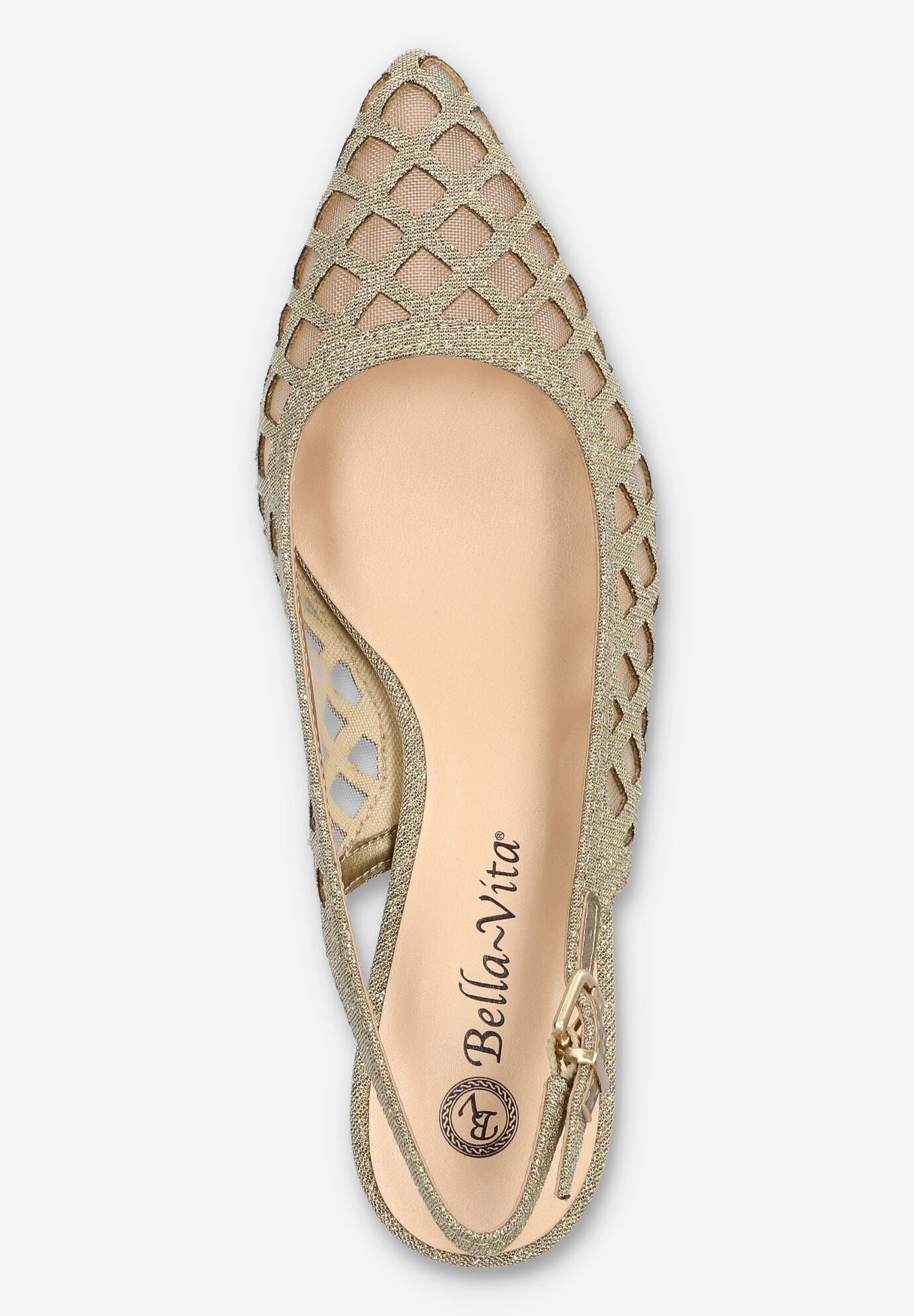 Noel Slingback Pump, GOLD GLITTER, alternate image number 6