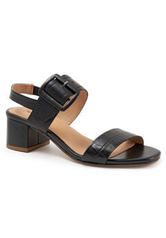 Open Toe Black Platform Heels