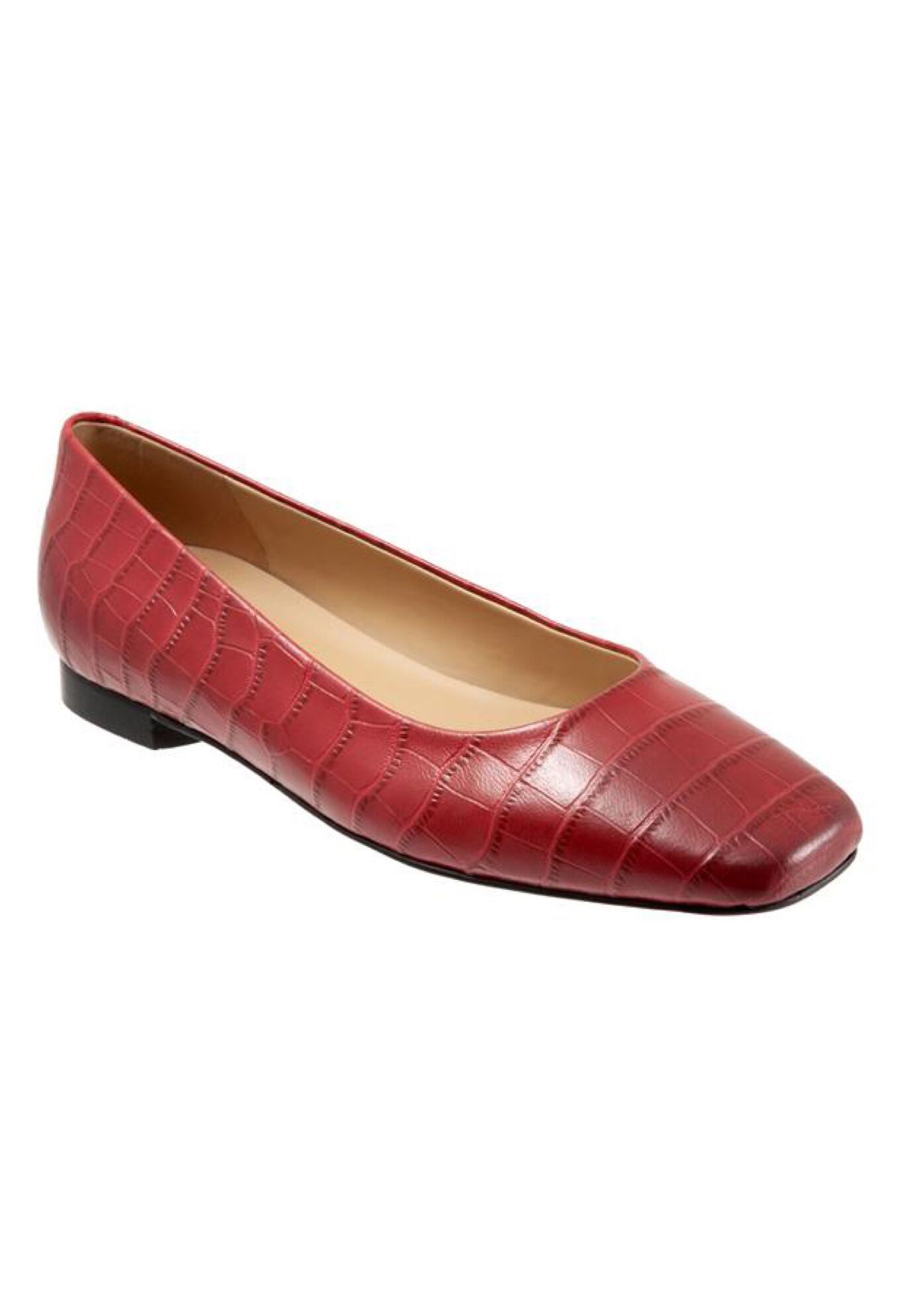 Honor Slip On Flat, RED CROCO, hi-res image number 0
