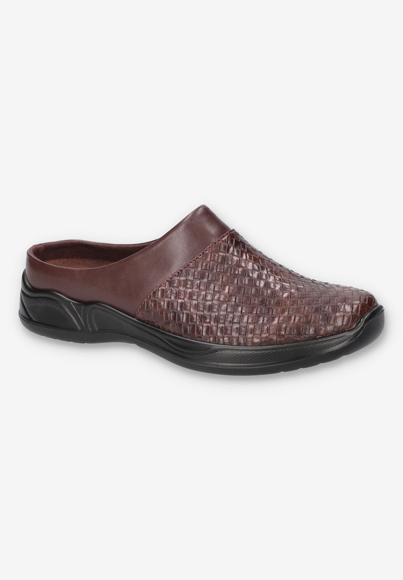 Janalee Slip On Mule, BROWN WOVEN EMBOSSED, hi-res image number 0