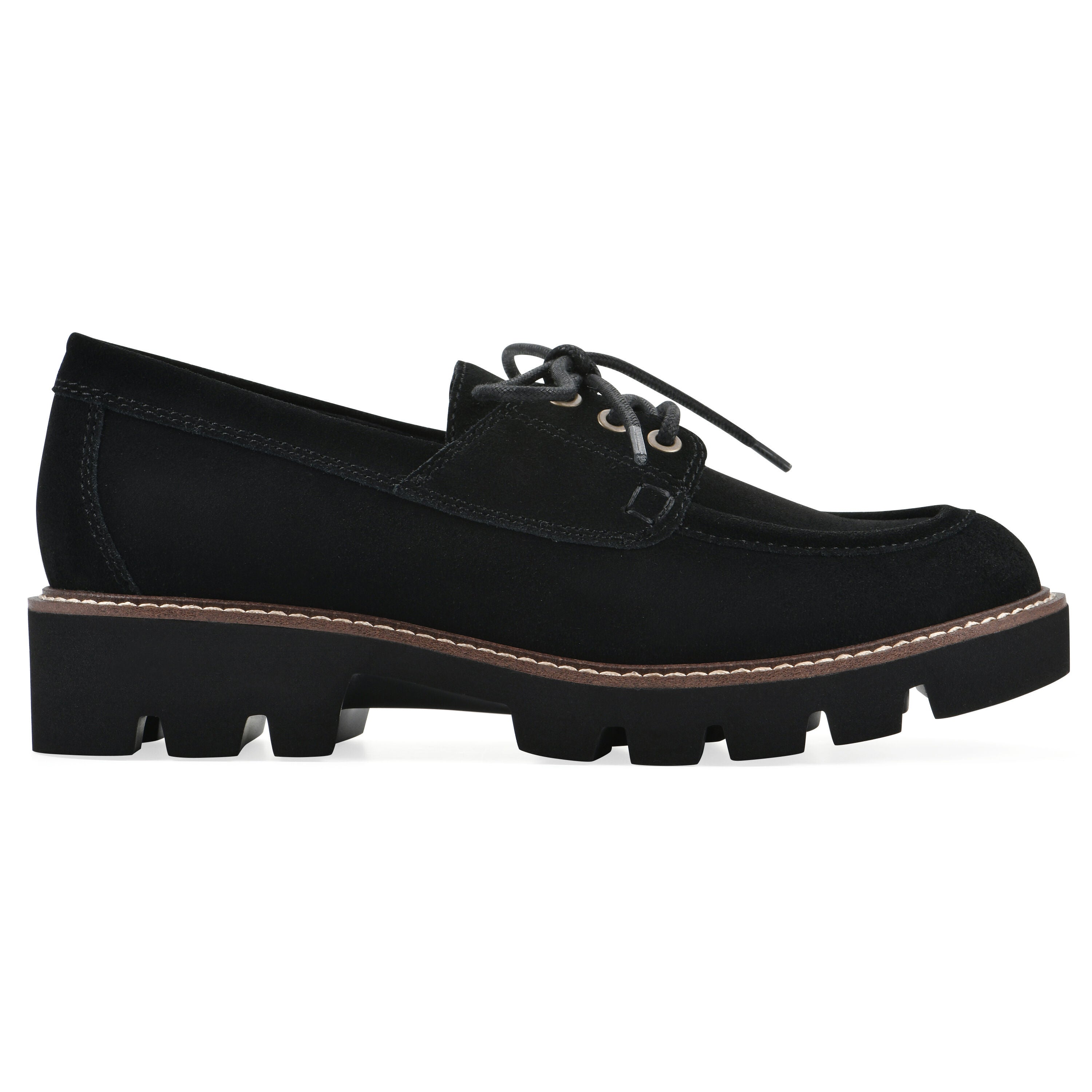 Gino Lug Sole Loafer, BLACK SUEDE, alternate image number 2