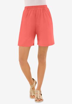 Plus Size Soft Knit Pull-On Short