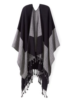 Plaid Ruana Shawl