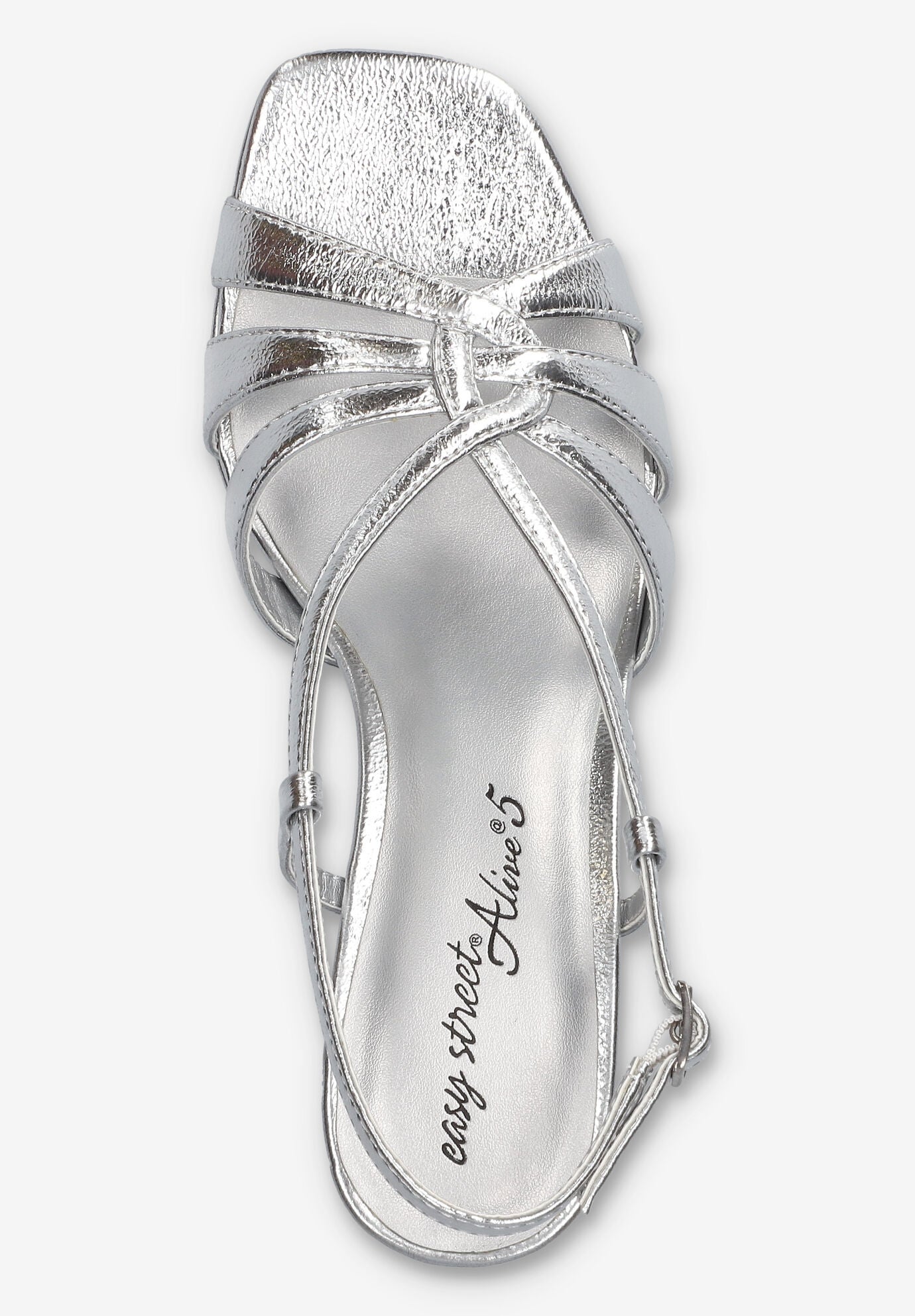 Valorie Sqaure Toe Platform Sandal, SILVER CRINKLED, alternate image number 6