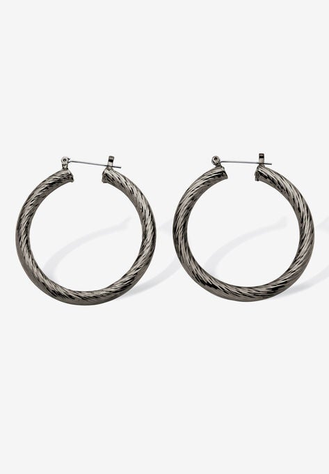 Mutil Colored Plated Hoop Earring 4 Pair Set, , alternate image number null