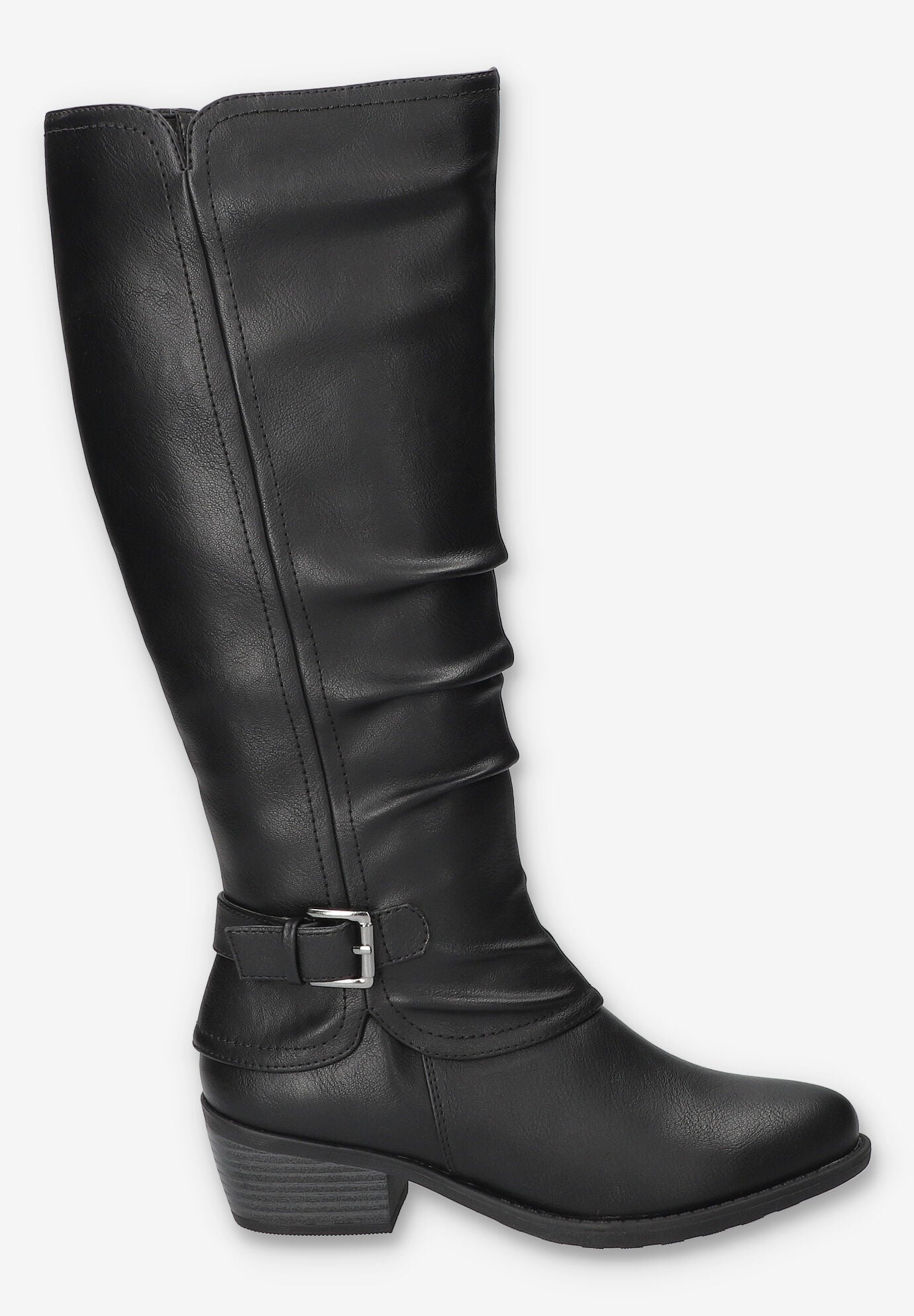 Tenille Plus Wide Calf Boot, BLACK, alternate image number 2