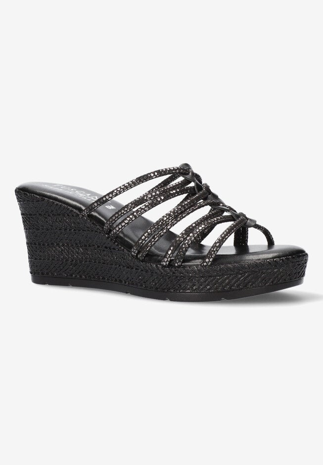 Luciana Wedge, BLACK METALLIC SNAKE, hi-res image number null