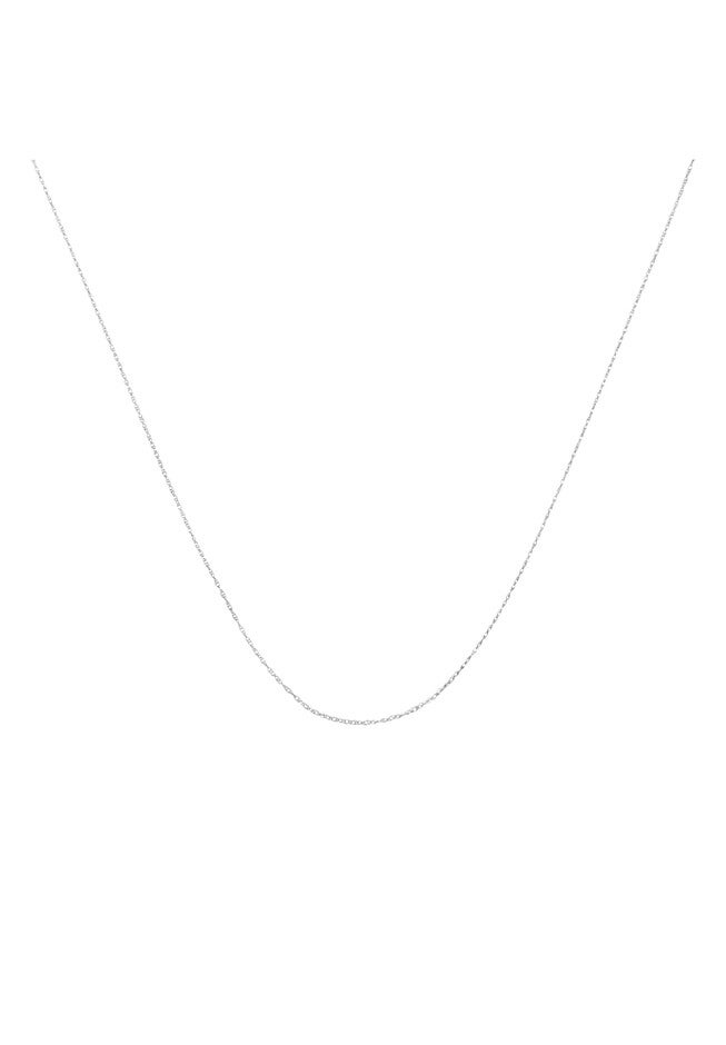 Solid White Gold Rope Chain Necklace Unisex Chain 20 inches, WHITE, hi-res image number 0