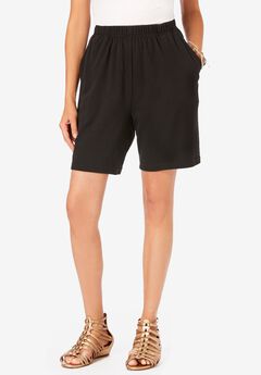 Plus Size Soft Knit Pull-On Short