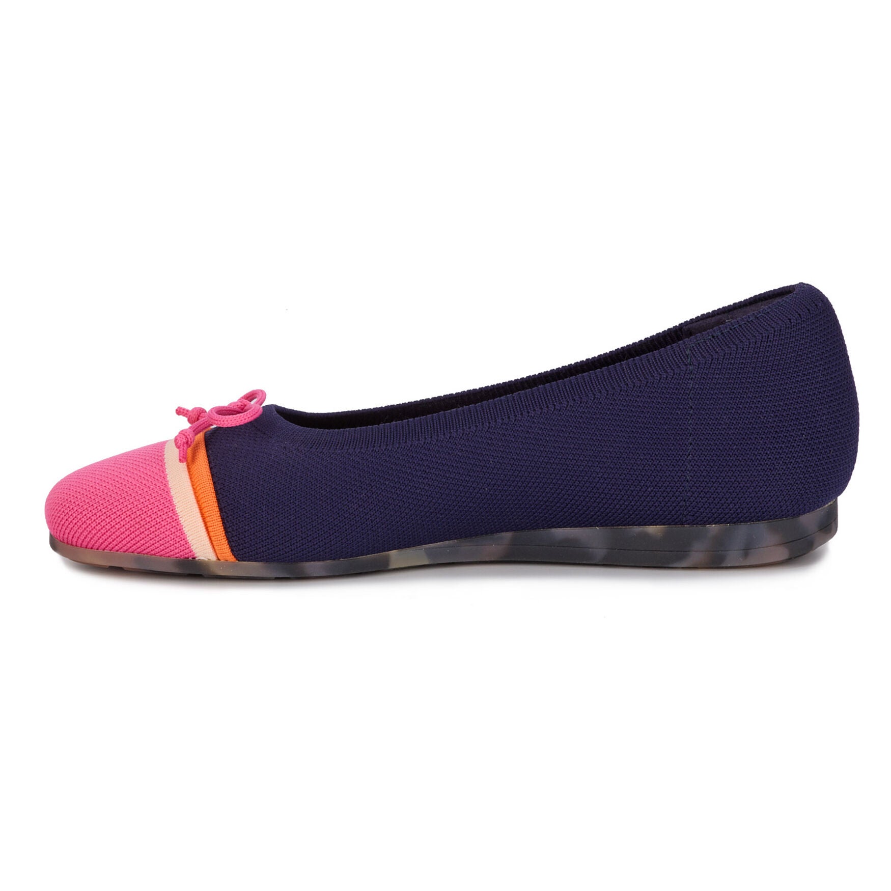 Noelle Knit Flat, NAVY PINK KNIT, alternate image number 3