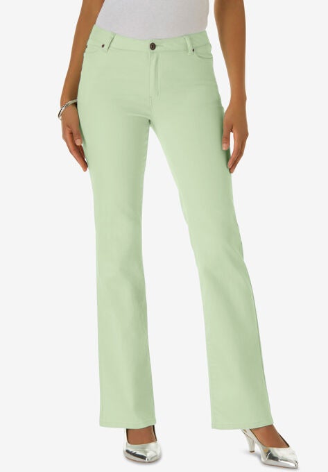 Bootcut Jean with Invisible Stretch®, GREEN MINT, hi-res image number null