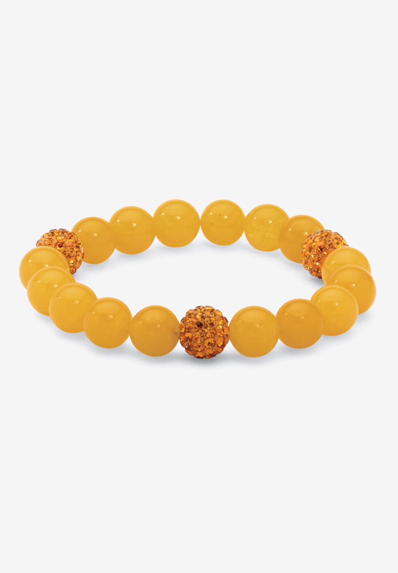 Simulated Birthstones Agate Stretch Bracelet 8 inches, NOVEMBER, hi-res image number 0