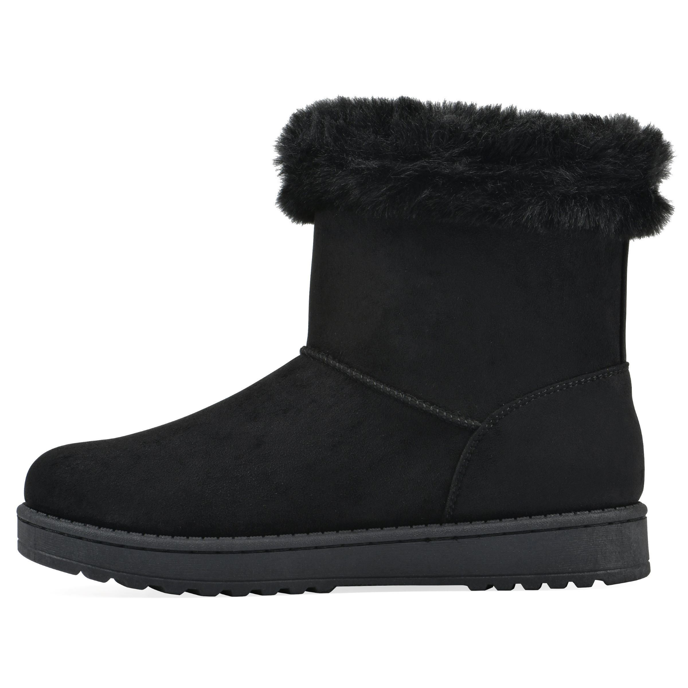 Incher Faux Fur-Lined Bootie, BLACK, alternate image number 3