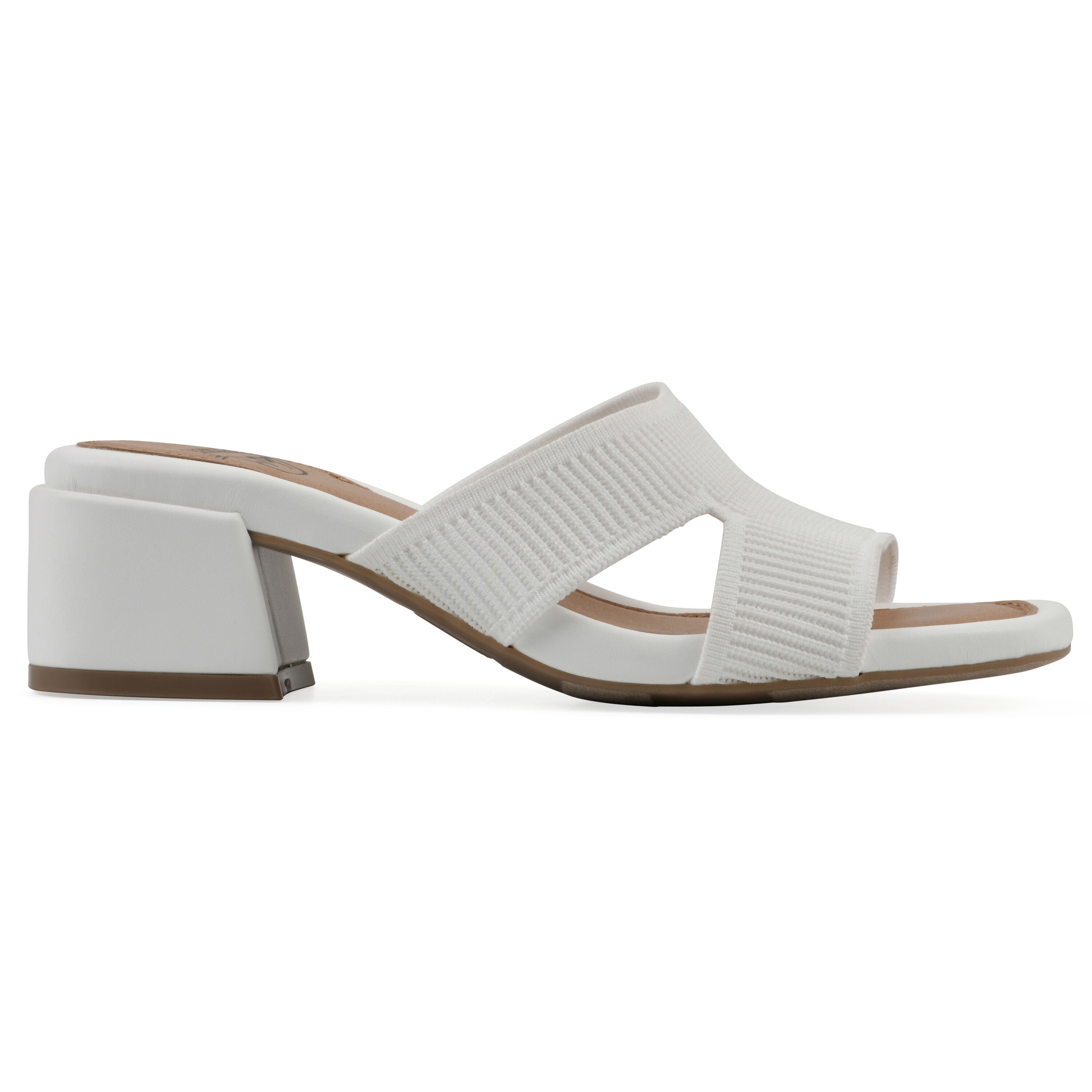 Milled Heeled Sandal, WHITE FABRIC, alternate image number 2