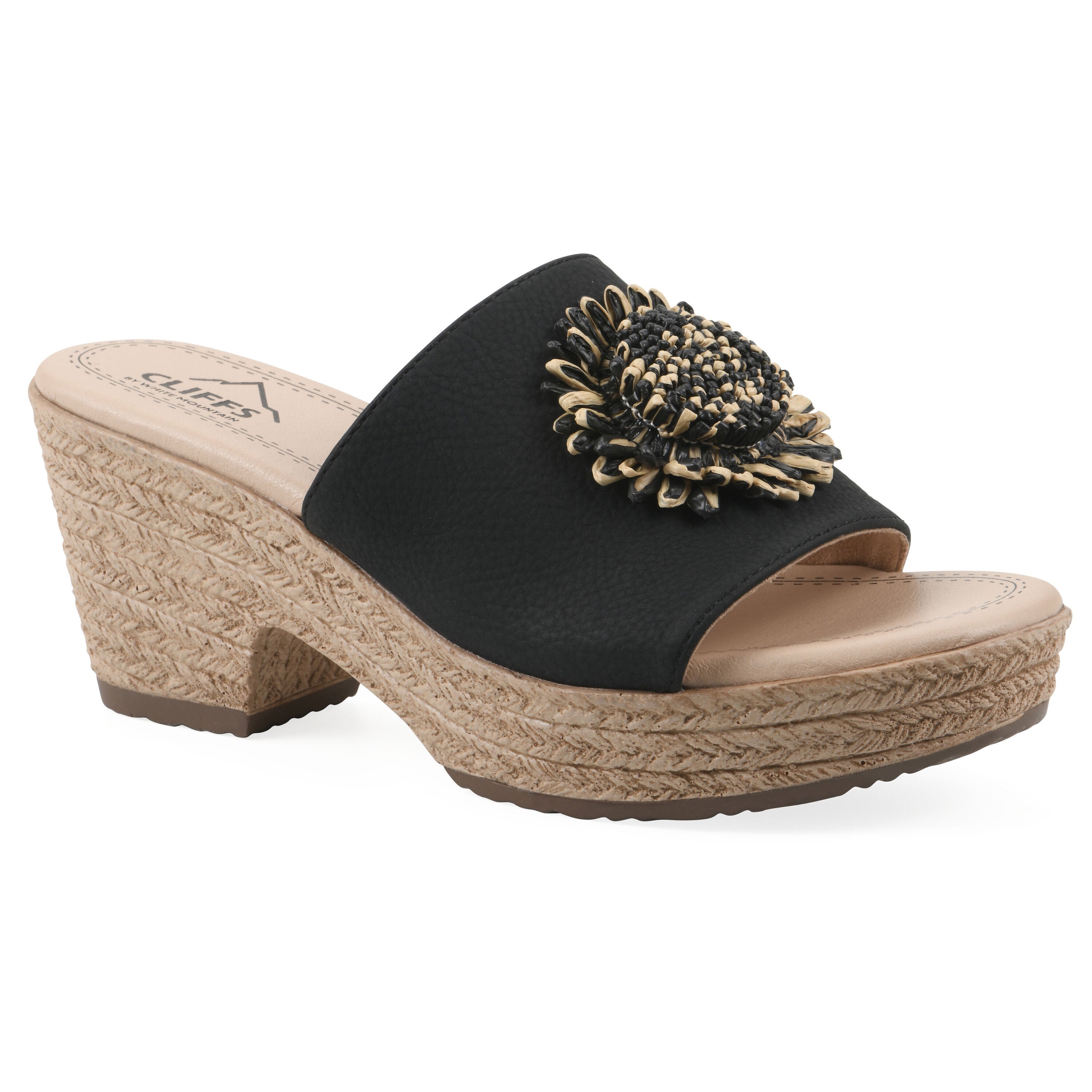 Birkley Wedge Sandal, BLACK NUBUCK, hi-res image number 0