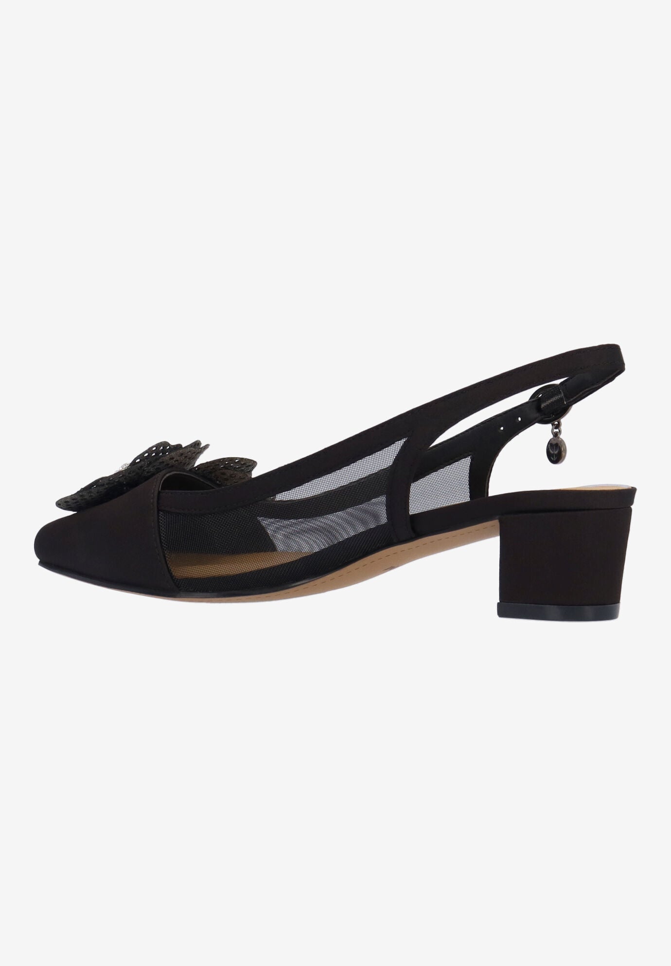 Bellina Slingback Pump, BLACK, alternate image number 5