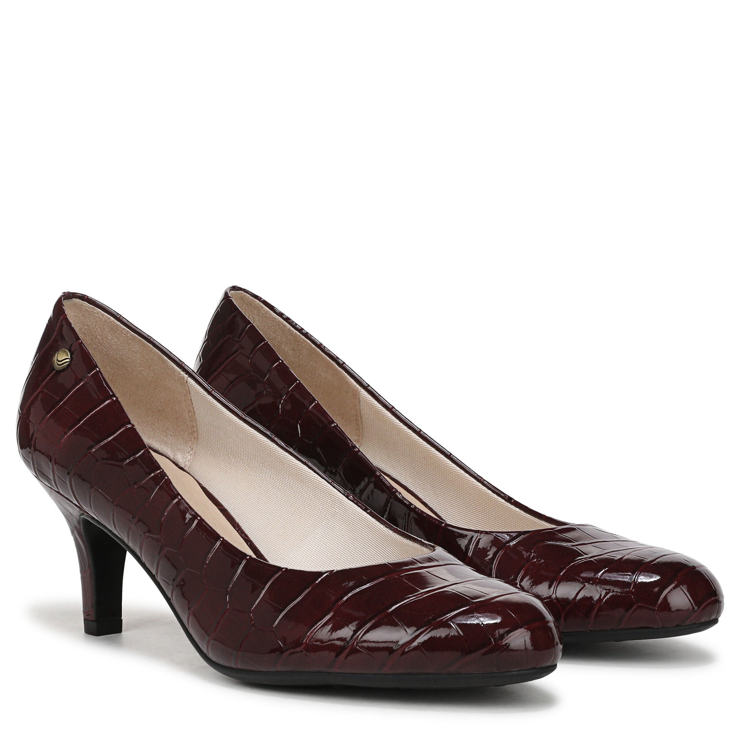 Parigi Heel, WINE RED CROC, alternate image number 2