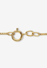 Genuine Green Jade Greek Key Pendant Necklace 14K Gold-Plated .925 18" Length, , on-hover image number null
