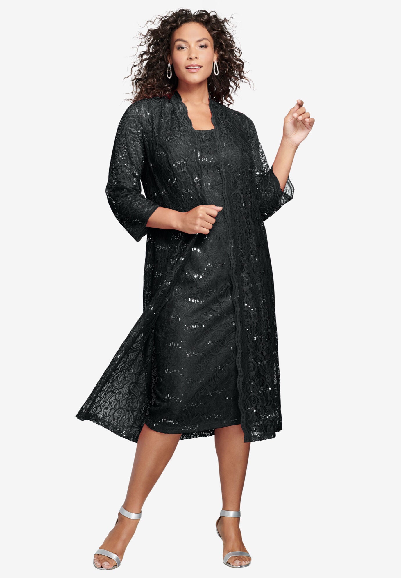 Sequin discount jacket dress