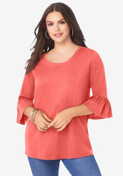Plus Size Cotton Ultimate Bell Sleeve Tee