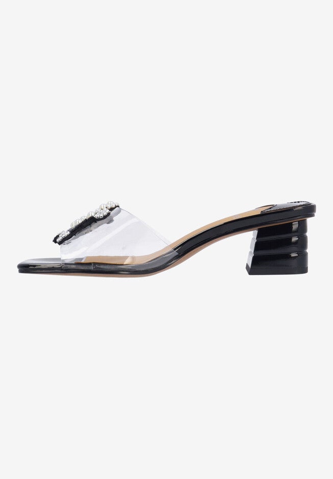 Pewdle Slip-On Sandal, CLEAR BLACK, alternate image number null