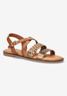 Ala-Italy Sandal, TAN METALLIC LEATHER, hi-res image number null