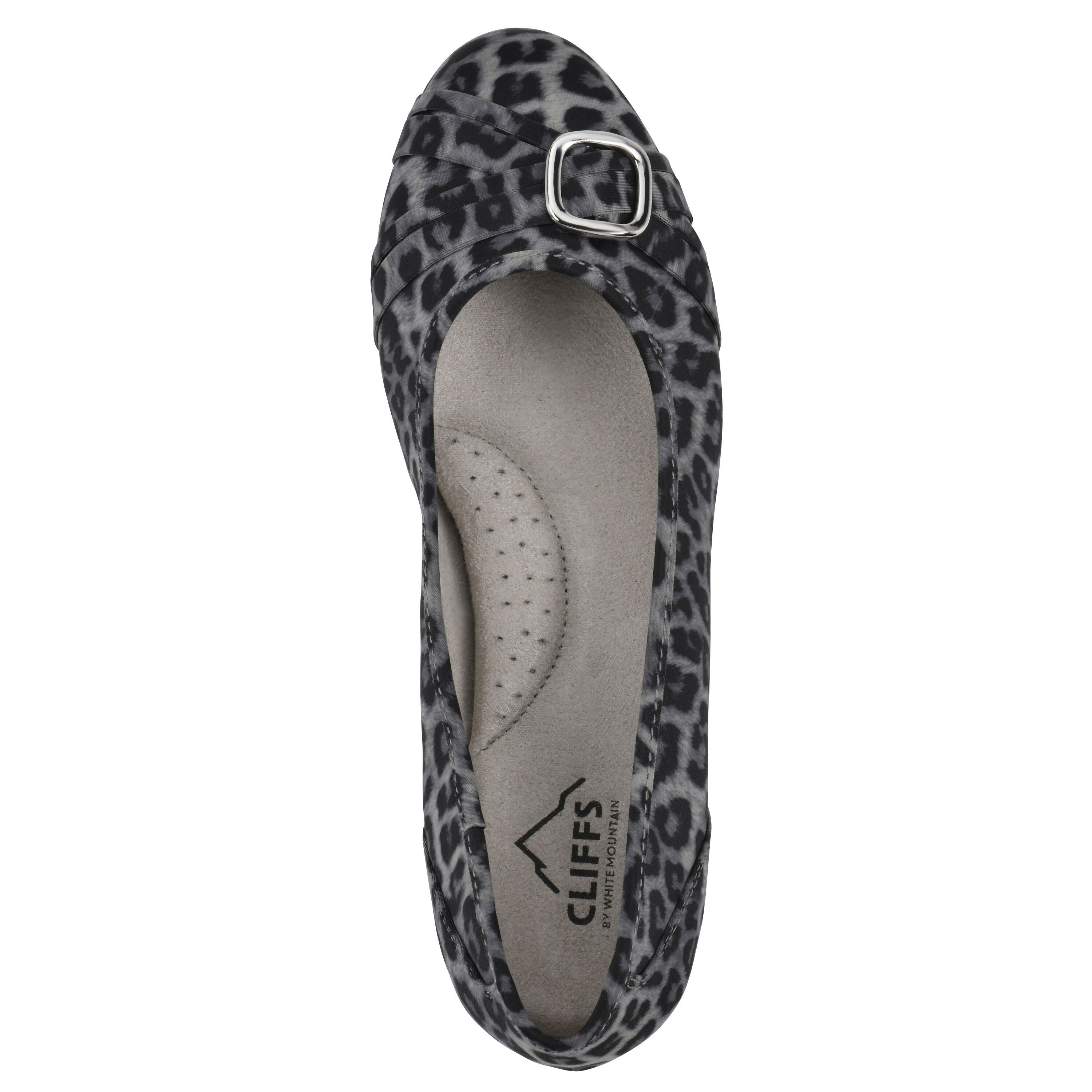 Calming Ballet Flat, GREY LEOPARD PRINT, alternate image number 4